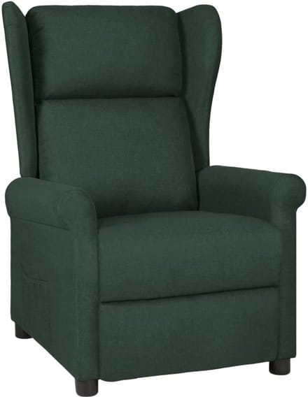 vidaXL - Fauteuil - verstelbaar - stof - donkergroen
