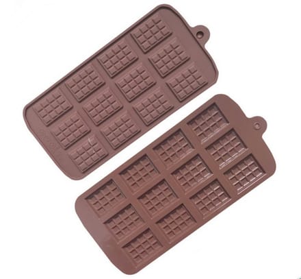 Go Go Gadget - Siliconen Chocoladevorm - Mini chocoladereep - 12 mini chocoladerepen - Chocolade mal - 2 stuks