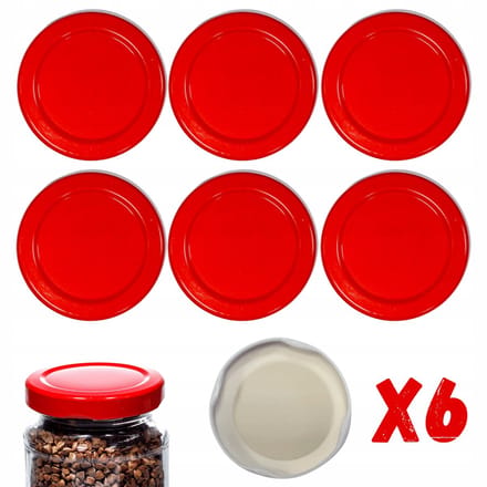 6x Twist-Off Deksel 53mm met Patroon - Voor Potten
