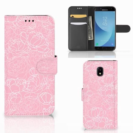 Samsung Galaxy A30 Hoesje White Flowers
