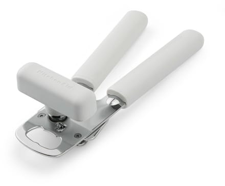 Blikopener, 20 cm, Multifunctioneel, Kunststof/RVS, Wit - KitchenAid