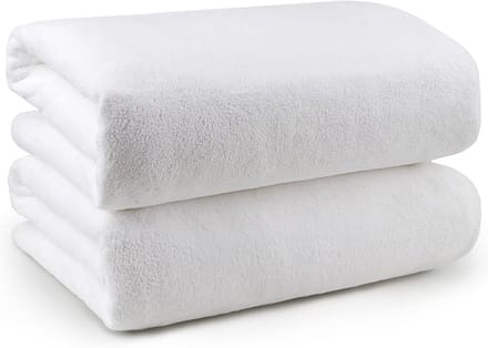 Zachte, Witte Microvezel Badhanddoeken - Zeer Absorberend en Sneldrogend (2 Stuks, 27 x 54 cm)