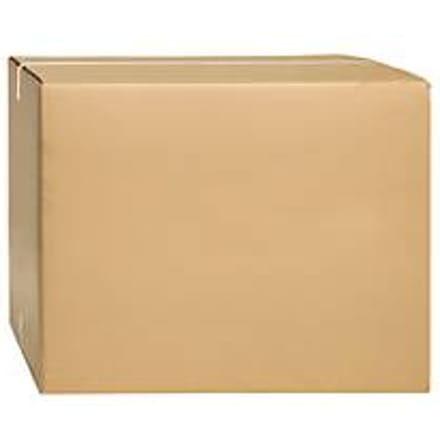 Golfkartonnen vouwdozen, dubbele golf, 600 x 600 x 500 mm, bruin