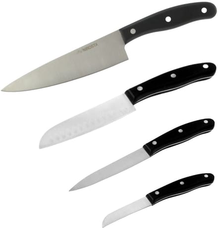Set van 4 keukenmessen 20, 22, 26 en 31 cm Nirosta Fit