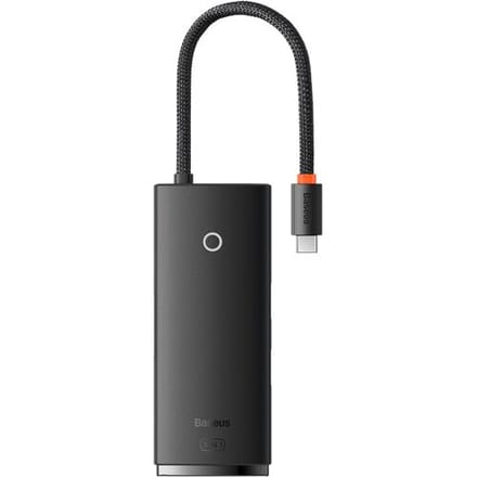 Baseus Lite-serie 5-poorten USB‑C-dockingstation (USB‑C naar HDMI + 3x USB 3.0 + PD) - zwart