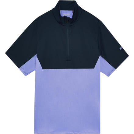 Lyle & Scott Heren-shirt met kleurblokken en halve ritssluiting (Moonlight Navy)