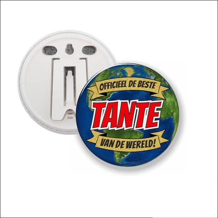 Button Met Clip 58 MM - Officieel De Beste Tante Van De Wereld
