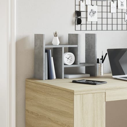 vidaXL - Bureau - organiser - 34,5x15,5x35,5 - cm - bewerkt - hout - betongrijs