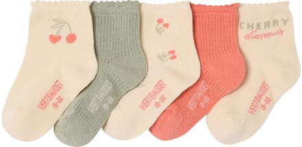 Vertbaudet Set van 5 paar sokken babymeisje
