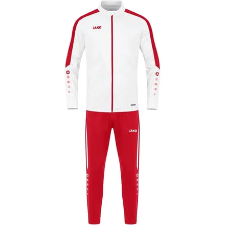 Jako Power Polyesterpak Kinderen - Wit / Rood | Maat: 128