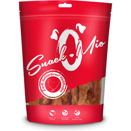 Voordeelpakket: 4 x ca. 70g SnackOMio Malse kipfiletreepjes hondensnacks