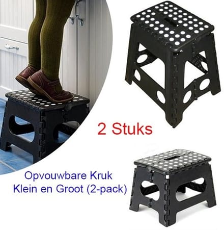 2-Pack Multifunctionele in 2 maten Opvouwbare Krukken