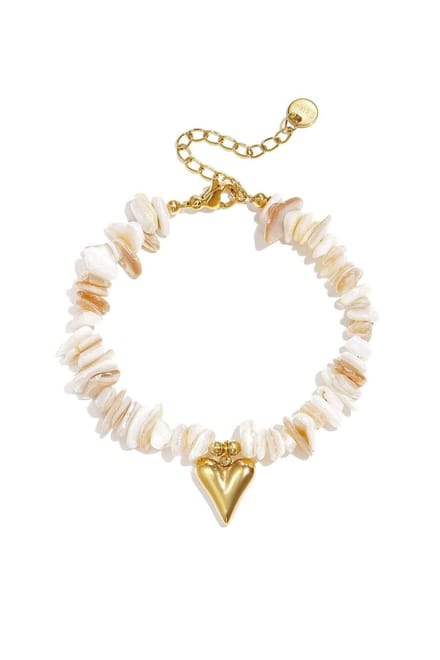 Armband Met Stenen Kralen - Hartvormig - Cadeau - Goudlief.nl