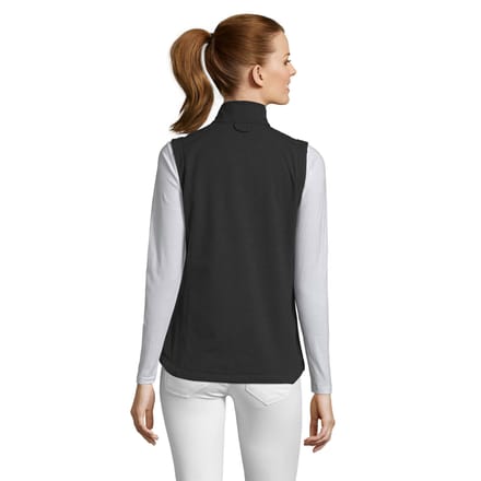 SOLS Dames/Dames Rallye Softshell Mouwloos Gilet (Zwart)