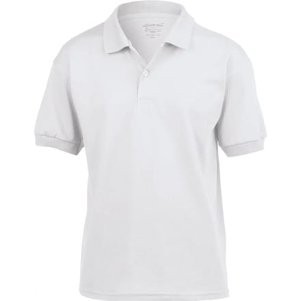 Gildan - DryBlend Kinder Polo - White maat S (116/128)