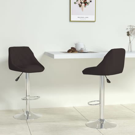 vidaXL - Barstoelen - 2 - st - kunstleer - zwart