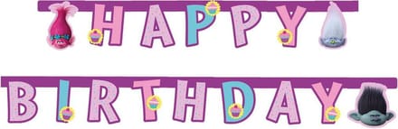 PROCOS - Trolls Happy Birthday slinger - Decoratie > Slingers en hangdecoraties