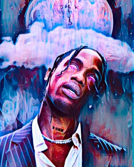 Travis Scott - Canvas - 50 x 70 cm