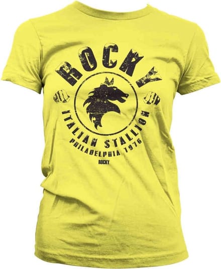 Rocky Dames Tshirt -M- Italian Stallion Geel