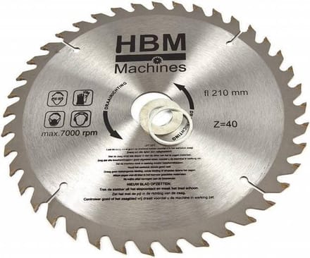 HBM 210 x 36T cirkelzaagblad voor hout - ASGAT 30 mm