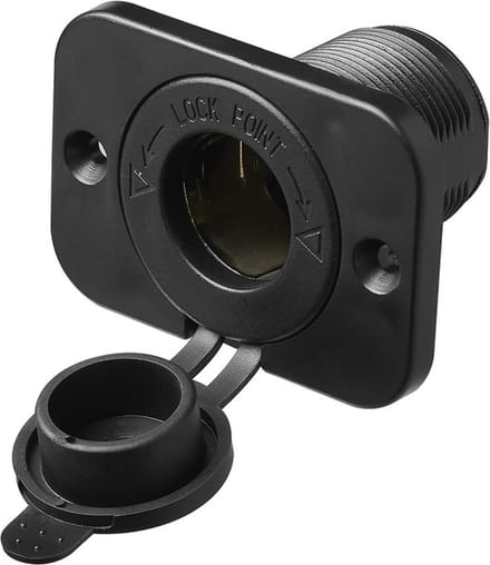 ProPlus Inbouwdoos sigarettenaansteker - stofdichte afsluitdop - 12V/24V - zwart