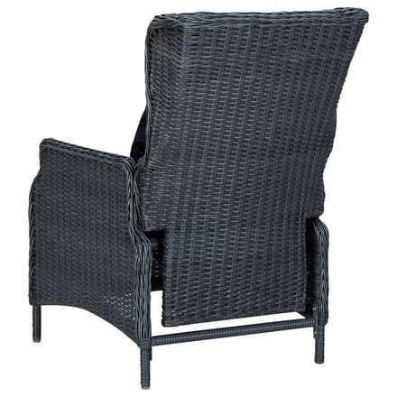 vidaXL - 9-delige - Tuinset - met - kussens - poly - rattan - donkergrijs