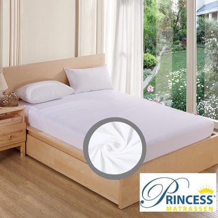 Comfortabele Zachte Molton Hoeslaken - Katoen-Stretch- Rondom Elastiek-80x220 cm -Wit