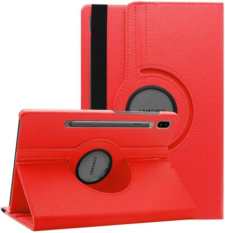 Draaibaar Hoesje - Rotation Tabletcase - Multi stand Case Geschikt voor: Samsung Galaxy Tab S6 (T860) - rood