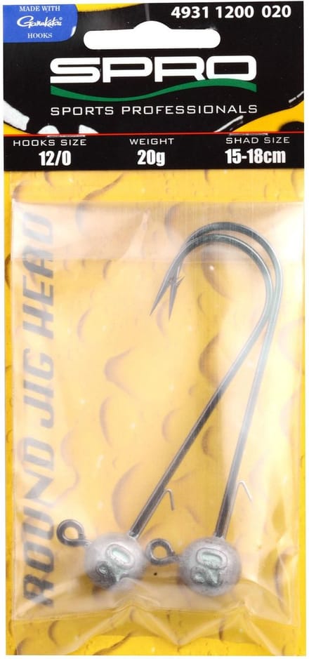 Spro Round Jig Head - Jig 90 HD Haak 10/0 - Maat : 20g