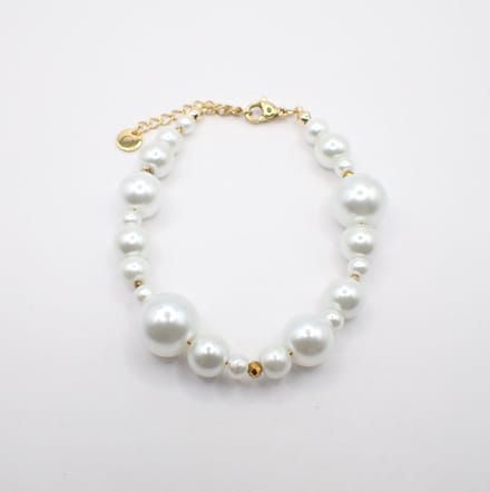 Colure® armband glasparels met facet kraaltjes goud