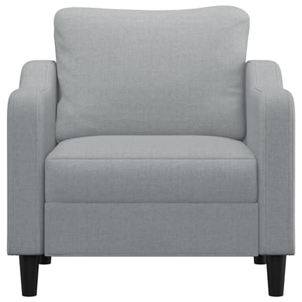 vidaXL Fauteuil 60 cm stof lichtgrijs