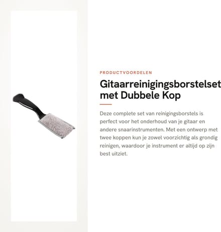 Dailygoods - Gitaarreinigingsborstelset met Dubbele Kop
