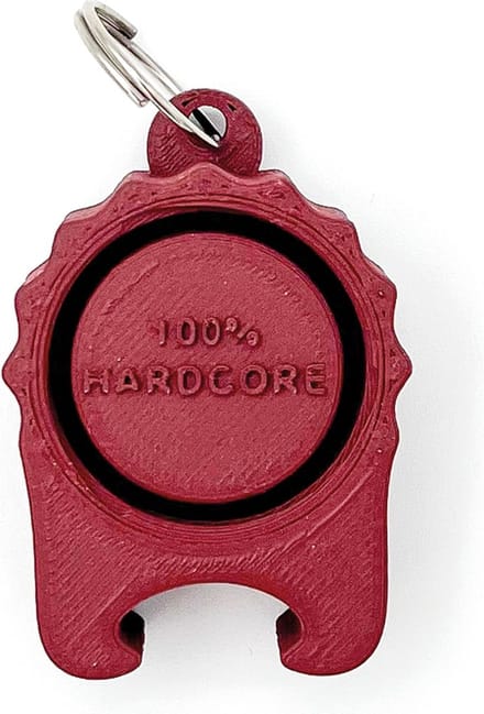 100% Hardcore PartyCap | De universele festivaldop met bieropener | Bordeaux Rood