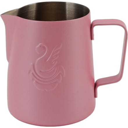 Melkopschuimkan Multifunctioneel 304 Roestvrij Staal Koffie Stoomkan met Handvat voor Melk L roze