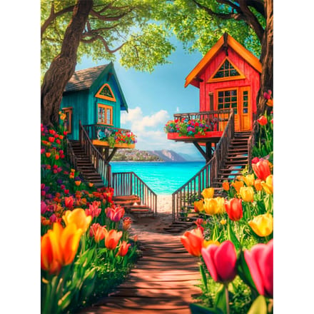 Diamond Painting Set, 30 x 40 cm - Buurt