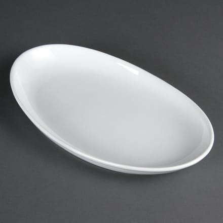 Olympia Whiteware Diepe Ovale Borden 304mm (4 Stuks)