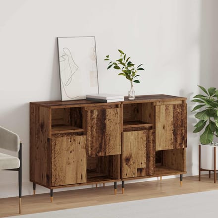 vidaXL - Dressoirs - 2 - st - Oud - hout