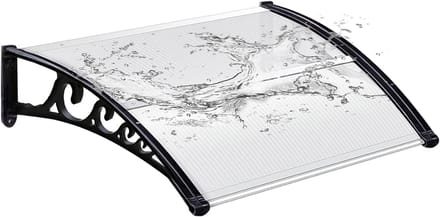 Grote Deurluifel 100x150 cm - Transparante Overkapping voor Deur & Raam - UV- & Weerbestendig Polycarbonaat Luifel