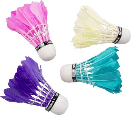 Eddy Toys Badminton Shuttles - 5x stuks - veren - gekleurd