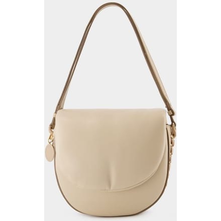 M Flap Puffy Alter Mat Tas - Stella Mccartney - Veganistisch leer - Beige