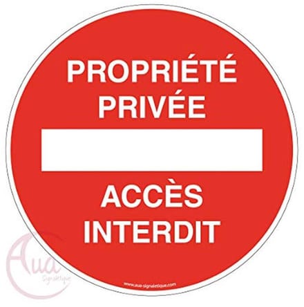 Privacy Verboden Toegang Bord – Ø 200 mm