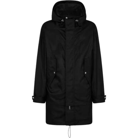 Dsquared2 Fish Tail Lange Zwarte Parka Jas