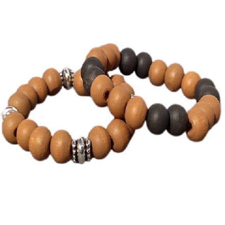 Armband-beads brown fantasy