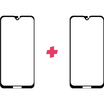 DuoPack: Motorola Moto G7 Plus screenprotector gehard glas Edge to Edge