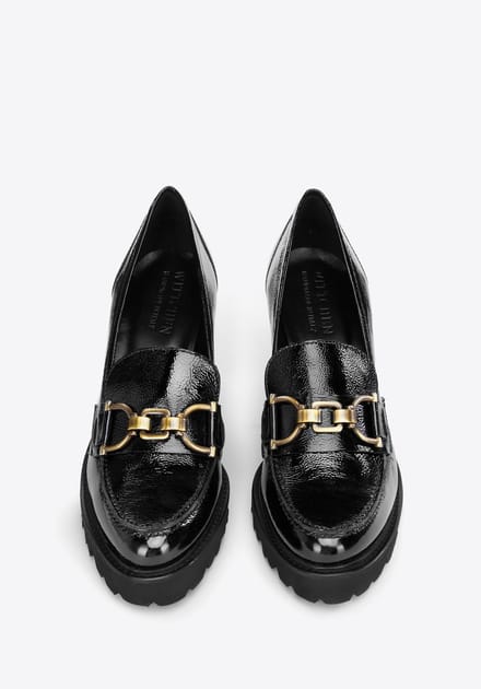 Wittchen Dames Patent Leather Pumps met Gesp Zwart Patent Leather