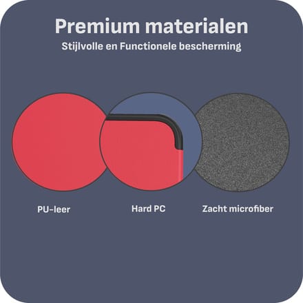 Cazy tablet Hoes geschikt voor iPad Mini 7 (2024) - TriFold Bookcase - Rood