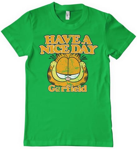 Garfield Have A Nice Day T-shirt Groen