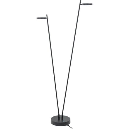 HighLight LED vloerlamp Round Move, 2-lamps zwart 142 cm CCT dimbaar