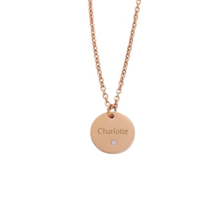 Ketting met Steentje en Naam Goud
