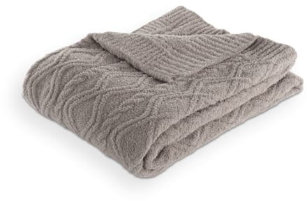 Tiseco - Plaid ASPEN - gebreide deken, warm - 130x170 cm, taupe